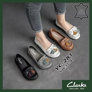 รองเท้าแตะลําลอง ส้นแบน สําหรับสตรี Yc-281/clarks