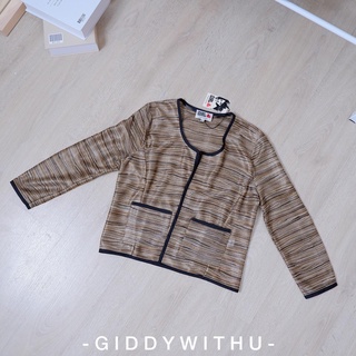 เสื้อคลุม ขอบดำ มีตะขอเกี่ยว เหมือนผ้าถัก ไล่สี มันดีมาก! มีกระเป๋าหน้า 2 ข้าง **แบรนด์ RIVER ISLAND แท้ 100% giddywithu