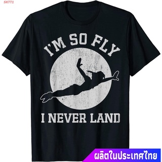 เสื้อยืดผู้ชายและผู้หญิง Disney Peter Pan So Fly Moon Silhouette Graphic T-Shirt T-Shirt Popular T-shirts