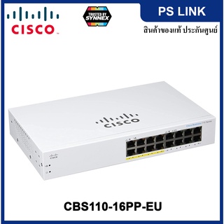 Cisco CBS110 Unmanaged 16-port GE Switching Hub, Partial PoE อุปกรณ์เครือข่าย สวิตช์ (CBS110-16PP-EU)