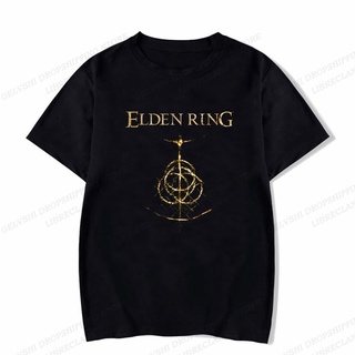 เสื้อยืด ผ้าฝ้าย พิมพ์ลาย Elden Ring แฟชั่นฤดูร้อน สําหรับผู้ชาย และผู้หญิง