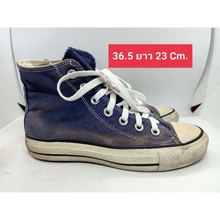 Converse 36.5 ยาว 23 Cm.รองเท้ามือสอง  ผ้าใบ แฟชั่น วินเทจ สายเซอร์