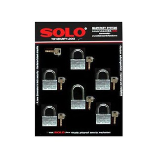 กุญแจ MK SOLO 4507SQC50 MMSLCR5 L1 6 ตัว/ชุด SOLO MK4507SQC50SL/6 MK PADLOCK 6EA/SET