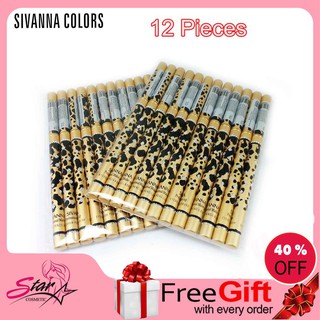 Sivanna professional make-up eyebrow pencil 12 pcs