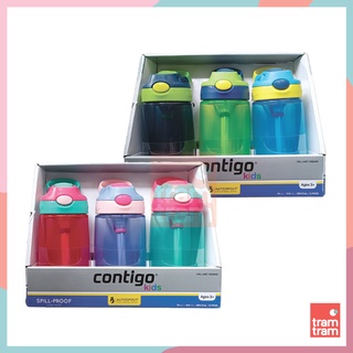 [ของแท้] Contigo Kids 14 oz. AutoSpout Water Bottle 3-Pack กระบอกน้ำสำหรับเด็ก ป้องกันน้ำรั่วซึม แพค 3 ชิ้น