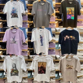 ใหม่ Uniqlo Louvre Museum เสื้อยืดแขนสั้น พิมพ์ลาย Mona Lisa สําหรับผู้ชาย และผู้หญิง 4343780 43765