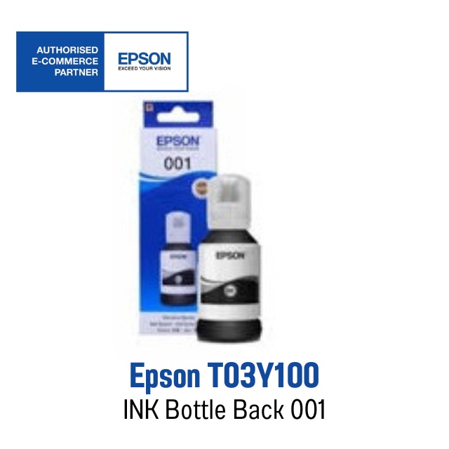 Epson 001 BK C13T03Y100 หมึกเติมอิงค์เจ็ทสีดำ ⬛