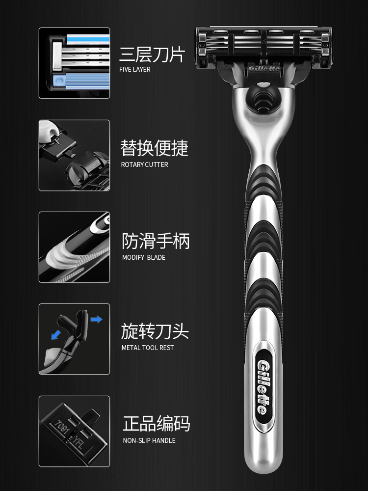 Free Shipping Gillette Speed3Blade Shaver Manual8Geely Wind Speed of ...