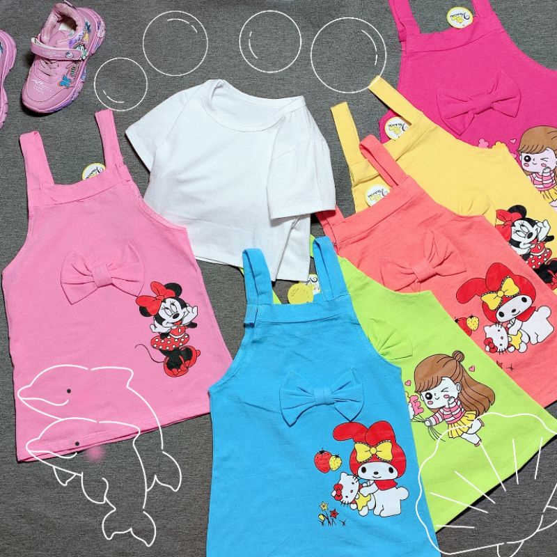 Overall Dress Girl kids with Crop Tops 1Y-6Y