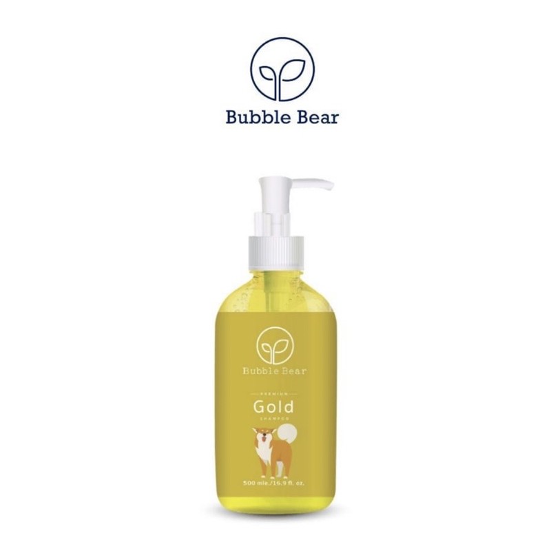 แชมพูสุนัข Bubble Bear Premium Gold แชมพูสุนัข พรีเมี่ยม โกล์ด แชมพูออร์แกนิค