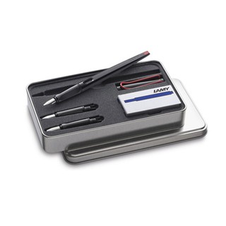 Set LAMY joy calligraphy black red clip