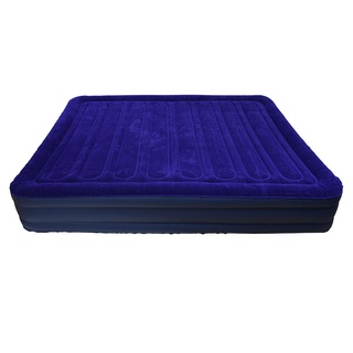 ที่นอนเป่าลม Queen l-Beam FLOCKED AIR BED 2 layer U Pattern รุ่น 11728 สีน้ำเงิน