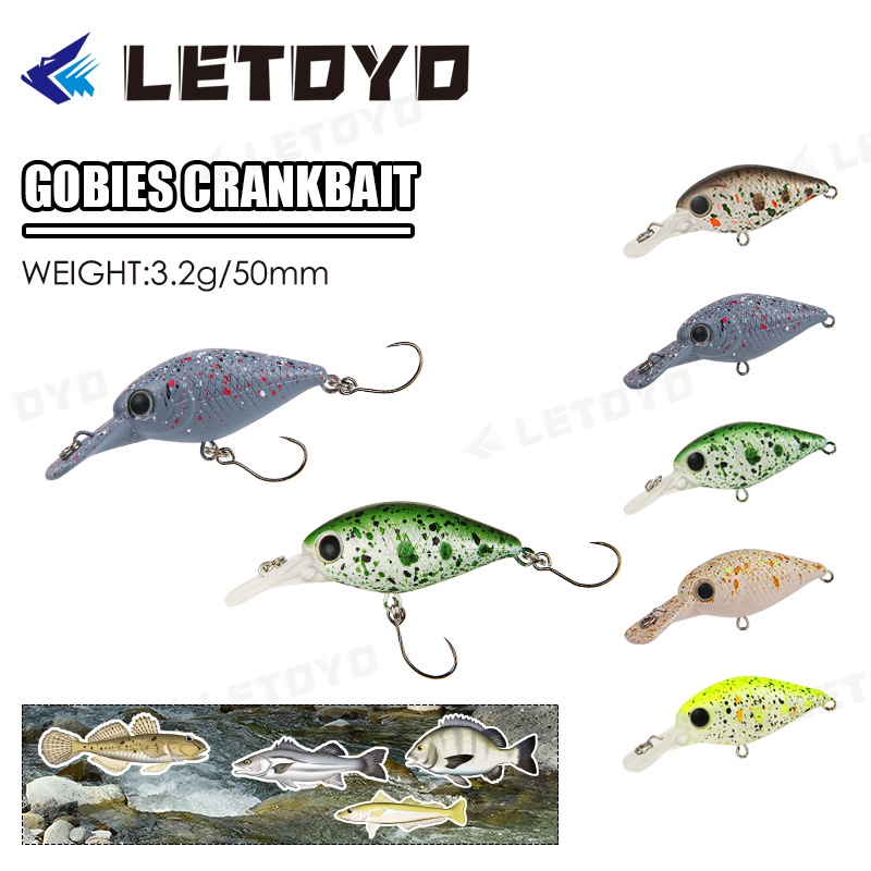 Letoyo เหยื่อตกปลาน้ําจืด 50 มม. 3.2 กรัม 0-1.5 เมตร