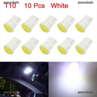 【shellth】หลอดไฟ Led T10 COB W5W สําหรับติดด้านข้างประตูรถยนต์ 10 ชิ้น