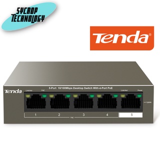 Tenda TEF1105P-4-63W   5-Port 10/100Mbps Desktop Switch with 4-Port PoE