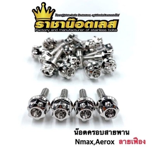 น๊อตครอบสายพาน ลายเฟือง Nmax,Aerox,Xmax,Lexi125 (ราคาต่อตัว)