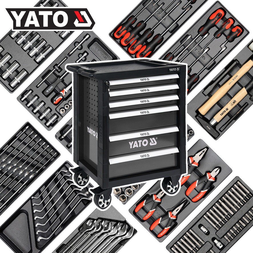 (จัดส่งฟรี) YATO YT-55300-H ตู้เครื่องมือ 6 ลิ้นชัก + เครื่องมือ 177 ตัวชุด (รุ่นลิมิเต็ด) / จัดส่งฟ