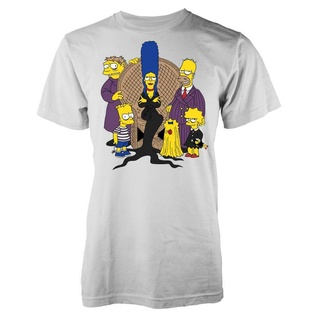 ส่งเร็ว เสื้อยืดลําลอง แขนสั้น พิมพ์ลายการ์ตูน Simpson AdamS Family สําหรับผู้ชาย