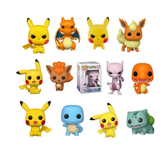 FUNKO ของเล่นฟิกเกอร์ โปเกม่อน ปิกาจู เป็ด กระดิ่ง มังกร มังกร Flareon Mewtw Eevee