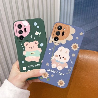 เคสโทรศัพท์มือถือ ซิลิโคนนุ่ม ลายหมี กระต่าย สําหรับ Samsung Galaxy A72 A52 A42 5G A32 4G