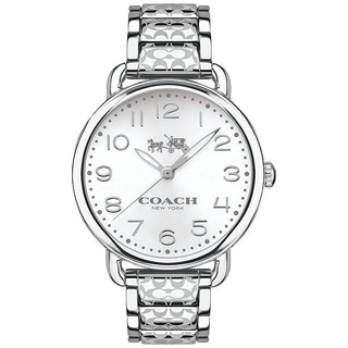 Coach Womens Delancey Silver Printed Bracelet Watch 14502495