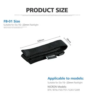 Nicron pouch flashlight bag use for B74e/H10R/B74/B74camo/B74uv/F51 place flashlights NRB-Bag FB-01