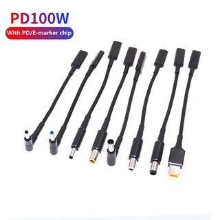 100w สากล แล็ปท็อป อะแดปเตอร์ เชื่อมต่อ สายชาร์จเร็ว สายเคเบิล USB Type C ตัวเมีย ไป โน้ตบุ๊ก ที่ชาร์จ ปลั๊ก แจ็ค แปลง