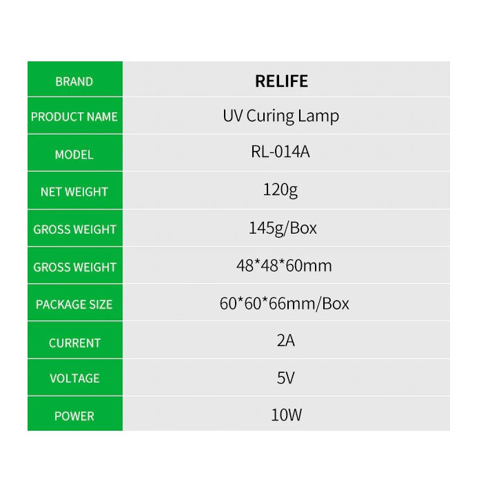 RELIFE UV Light RL-014A เครื่องอบยูวี สำหรับอบกาว UV กาวออปติคอล ปลอดภัย จบงานได้รวดเร็ว ทนทาน - รูปที่ 7