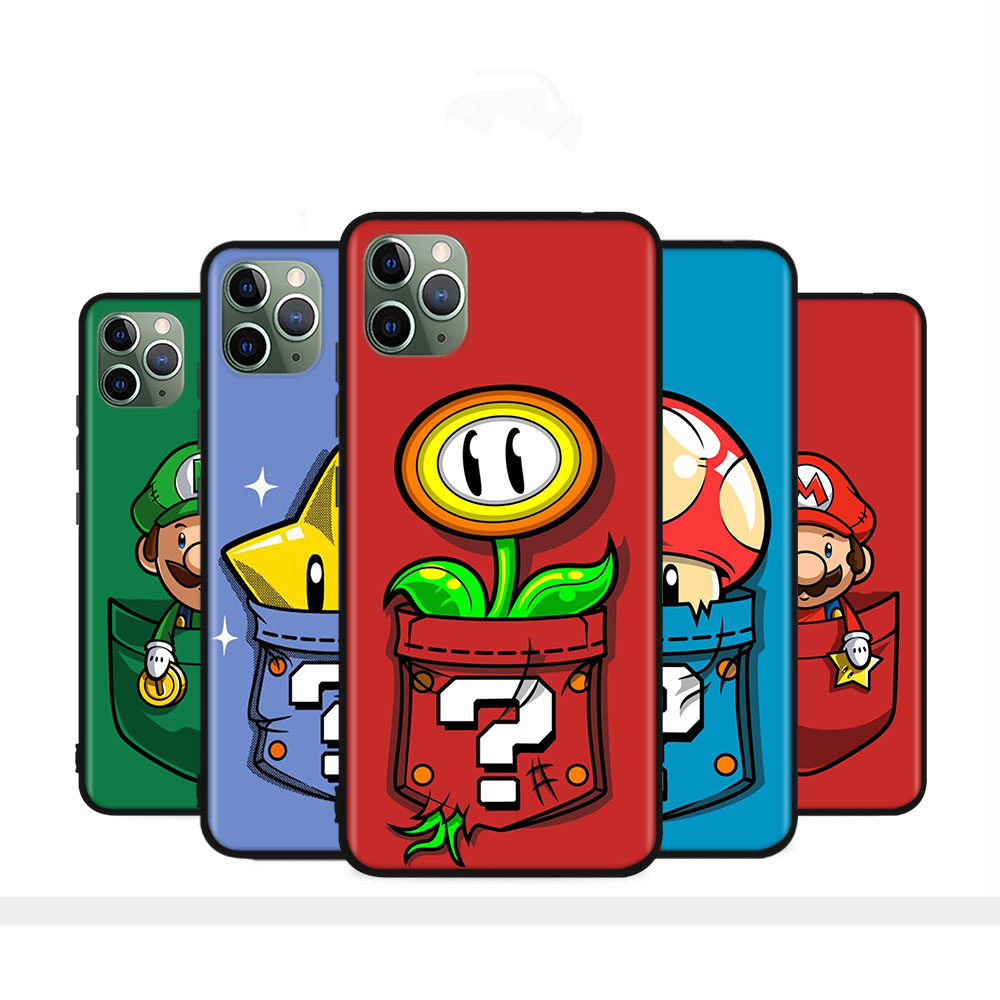 H-114 Mario Soft เคสซิลิโคนปลอกสําหรับ Huawei Y9A P20 Y5P P40 P30 Y8P Lite Pro