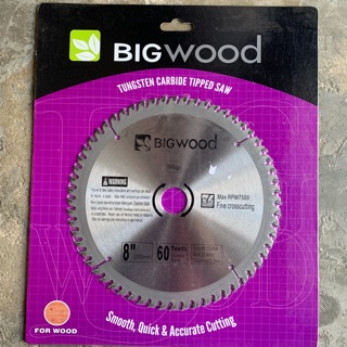 Bigwood ใบเลื่อนวงเดือน สำหรับงานไม้ ขนาด 8”