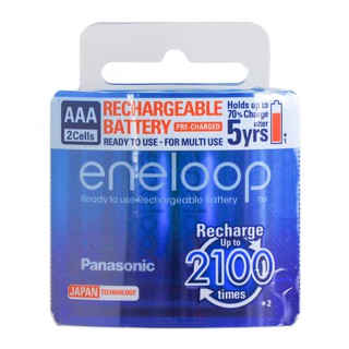 RECHARGEABLE AAA BK-4MCCE/2NT PANASONIC ถ่านชาร์จ AAA PANASONIC BK-4MCCE/2NT 2 ก้อน/แพ็ค ไฟฉายและอุปกรณ์ ไฟฉายและไฟฉุกเฉ