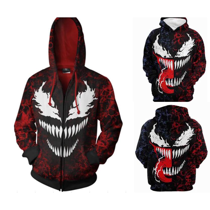 เสื้อกันหนาวมีฮู้ดลาย marvel venom spider