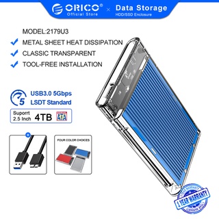 orico ฮาร์ดไดรฟ์ hdd sata เป็น usb 3.0 สําหรับ 7/ 9.5 มม. 2.5 นิ้ว sata ssd up to 4tb（2179U3）