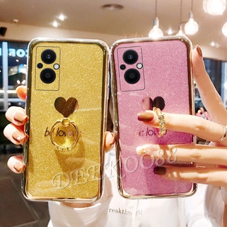 ใหม่ เคสโทรศัพท์ OPPO Reno 7 Z A76 A55 A95 A16K A16 4G 5G 2022 New Handphone Casing Bling Glitter Phone Cell Case Be Loved Reno7 Z 7Z Reno7Z OPPOA76 Hardcase with Ring Holder Back Cover