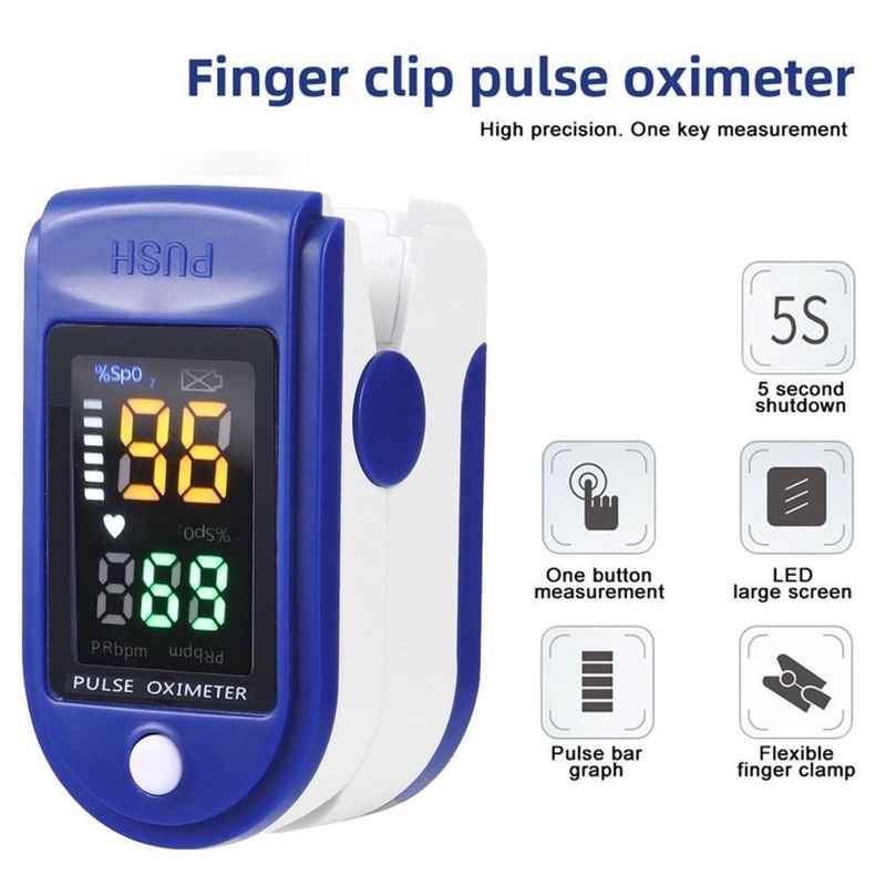 พร้อมส่ง🇹🇭 Oximeter เครื่องวัดออกซิเจนในเลือด เครื่องวัดออกซิเจนปลายนิ้ว ตรวจวัดชีพจรปลายนิ้ว เครื่องวัดออกซิเจน