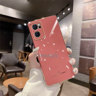 เคสโทรศัพท์ In Stock Casing OPPO Reno7 Pro Reno6 Z Pro 5G A76 A16K A95 4G 2022 New Plated Straight Edge Phone Case Silicone Softcase Protective Cover เคส