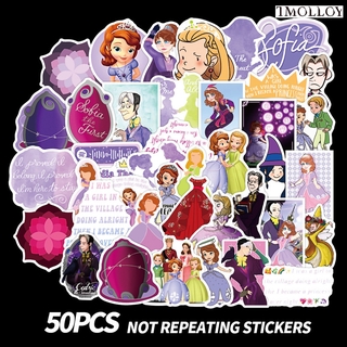 [T] สติกเกอร์ ลายเจ้าหญิงดิสนีย์ Sofia The First กันน้ํา สําหรับตกแต่งของเล่น 50 ชิ้น ต่อชุด