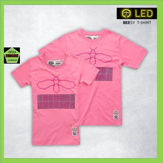 Beesy เสื้อคอกลม ชาย หญิง รุ่น LED สีชมพู