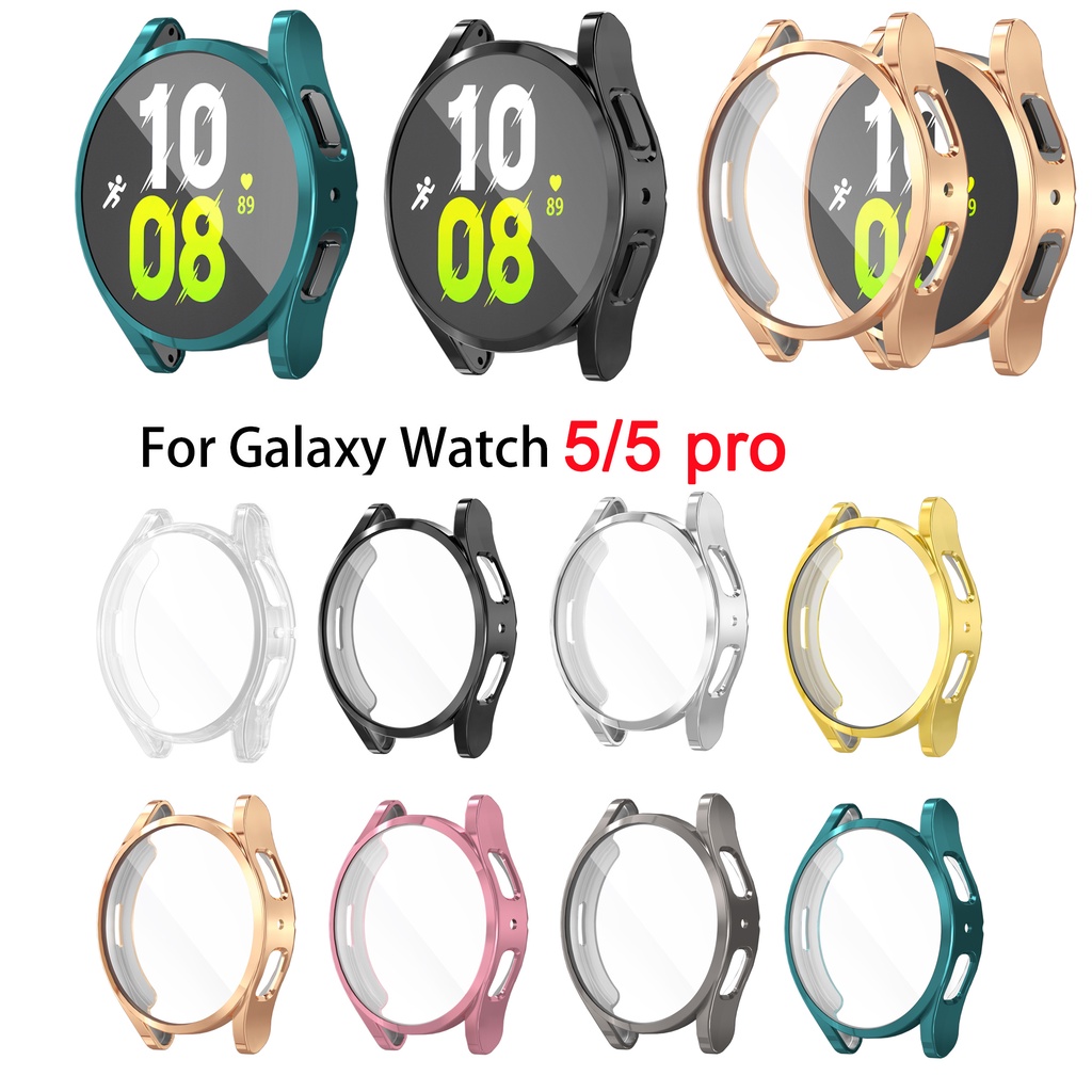 เคส TPU นิ่ม เคลือบเงา บางเฉียบ สําหรับ Samsung Galaxy watch 5 40 มม. 44 มม. watch5 pro 45 มม.