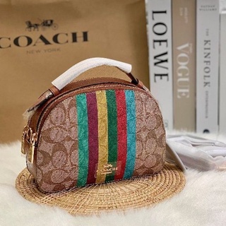 COACH Serena Satchel In Signature Canvas With Stripe