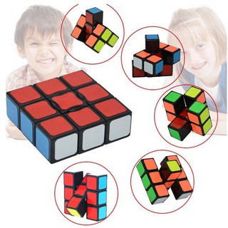 ของเล่นรูบิค 1x3 X 3 สีดําพร้อมสติ๊กเกอร์ 133