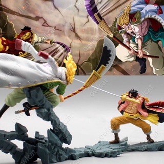 โมเดลวันพีช Whitebeard VS Golden Roger Edward Newgate Gol·D·Roger 10cm Battle Ver. The Strongest Man Shirohige Four Emperors การฟื้นฟูฉาก ฟิกเกอร์ Wano Figure บรรจุอยู่ในกล่องพีวีซี วันพีซ the Great Lengend Pirate King