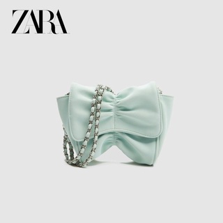 Zara2022 ใหม่ กระเป๋าสะพายไหล่ สะพายข้าง ประดับโบว์ แฟชั่นฤดูใบไม้ผลิ สําหรับผู้หญิง