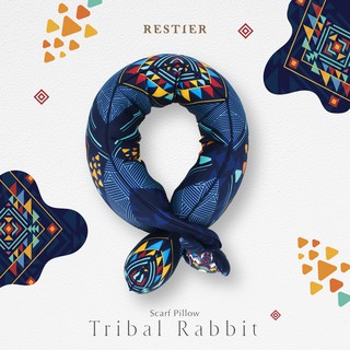 RESTIER SCARF PILLOW - TRIBAL RABBIT หมอนรองคอไทรบอล แร็บบิท