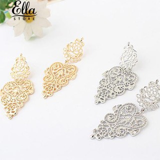 ของผู้หญิงโบฮีเมียนออกแบบ Hollow Long Drop Dangle Earrings Piercing