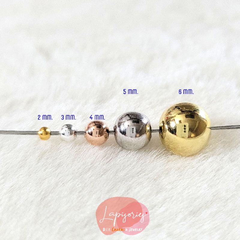 ลูกปัดเงินแท้925 (ซองละ5-10เม็ด "อ่าน") ลูกปัดเงิน สีทอง สีโรสโกลด์ ลูกปัดร้อยกำไล ลูกปัดร้อยสร้อย ลูกปัดร้อยแหวน diy