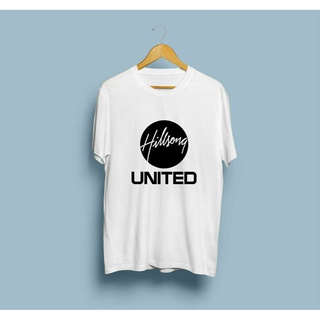 ราคาระเบิดHillsong United 3 worship band T-shirt fashion  hot mens Popular wild cotton tee whiteS-3XL