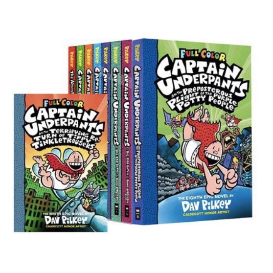 ใหม่พร้อมส่ง!! ชุด 14 12 เล่ม ภาพสีทั้งเล่ม Captain Underpants FULL COLOR