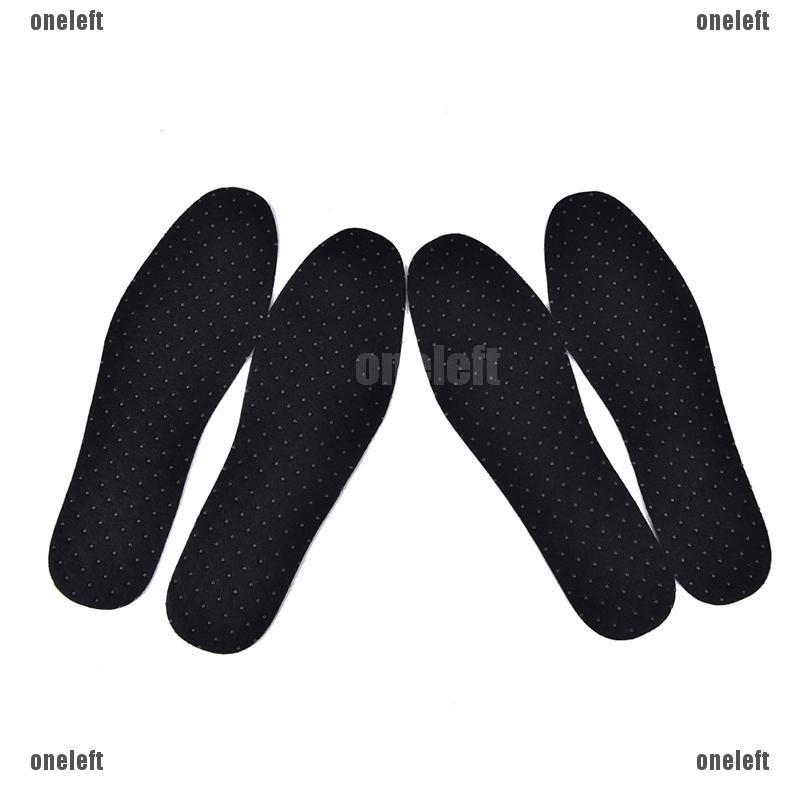 jak* 1Pair Bamboo Charcoal Warm Tourmaline Self Heated Shoes Insoles