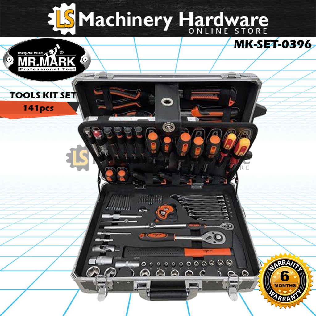MR.MARK 141PCS TOOLS KIT SET WITH ALUM.TOOLS CASE MK-SET-0396 - Heavy Duty - ผลิตภัณฑ์ Mr.Mark -